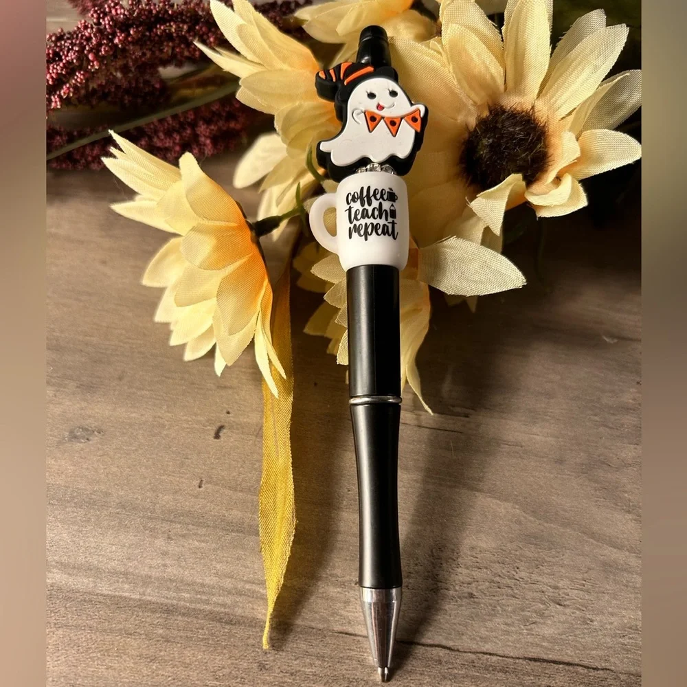 Cute Ghost Teacher Beaded Pen